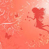 Peinture murale Fée papillons fantaisie rose M6587