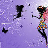 Wall mural Elven purple butterflies M6589