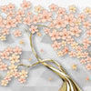 Wall mural blossom tree pink gold M6613