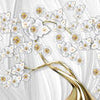 Papier peint arbre fleur or blanc M6615
