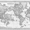 Papiers peints Carte du monde historique vintage noir blanc M6647