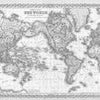 Wall mural historical world map vintage black white M6647