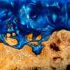 Fototapete Epoxidharz Muster Wellen blau M6676