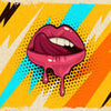 Wall mural pop art image mouth M6684
