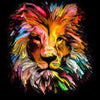 Papiers peints art de lion coloré M6686