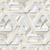 Photo Wallpaper 3D optics pattern white gold M6707