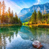 Fototapete Bergsee Alpen Wald M6746