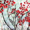 Papiers peints arbre feuilles rouges M6765