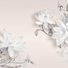 Papier peint fleurs blanches fleurs M6792