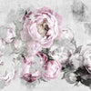 Fototapete rosa Blumen Vintage Pflanzen M6796