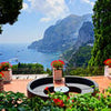 Fototapete Ausblick Terrasse Blumen Italien M6809