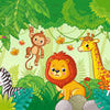 Papiers peints lion zèbre girafe palmier M6876