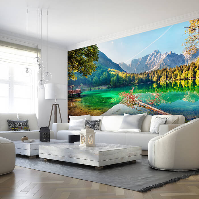 Wall mural M6180 Lake Mountain Mountains Discover Forest