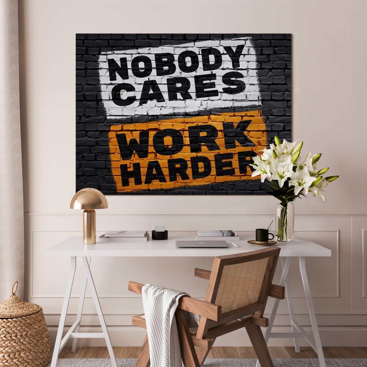 Leinwandbild Motivation, Querformat, Nobody Cares Work Harder M0002 kaufen - Bild 2