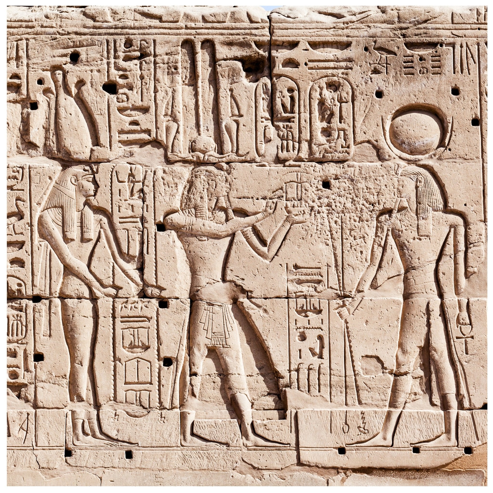 Quadratische Fototapete Wand mit Hieroglyphen M0004 - Bild 11