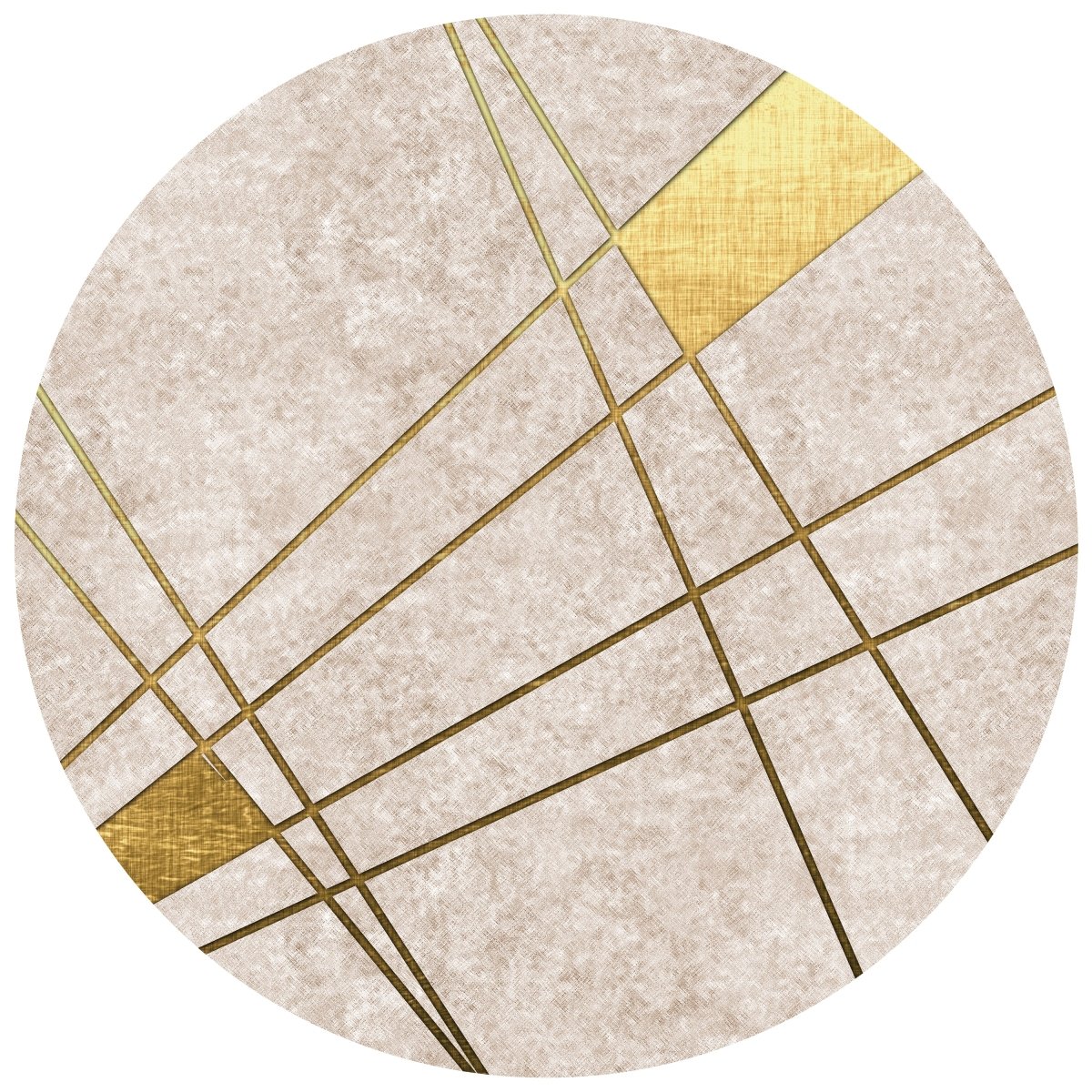 Runde Fototapete Abstrakte goldene Linien M0009 - Bild 11