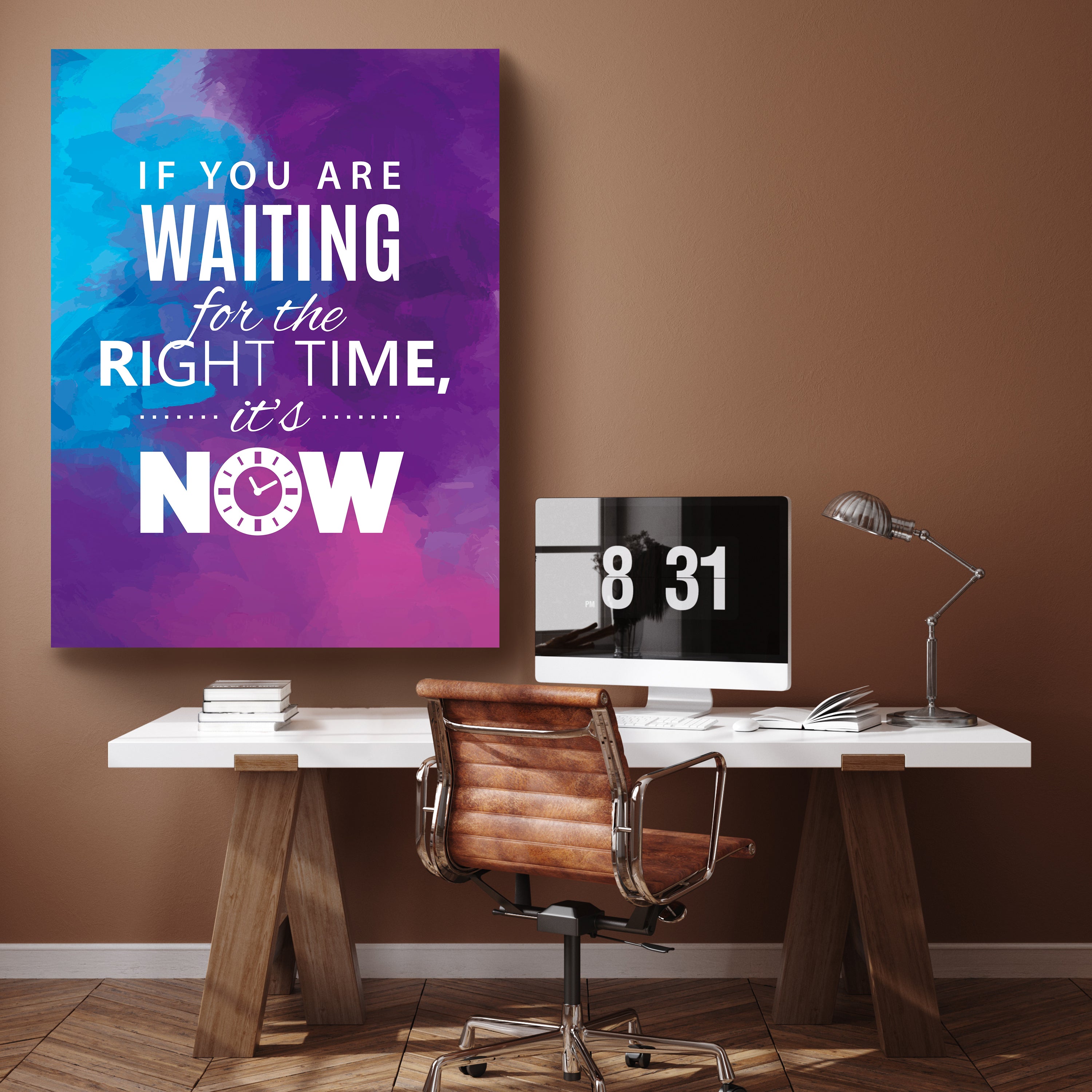 Leinwandbild Motivation, Hochformat, Right time M0012 kaufen - Bild 2