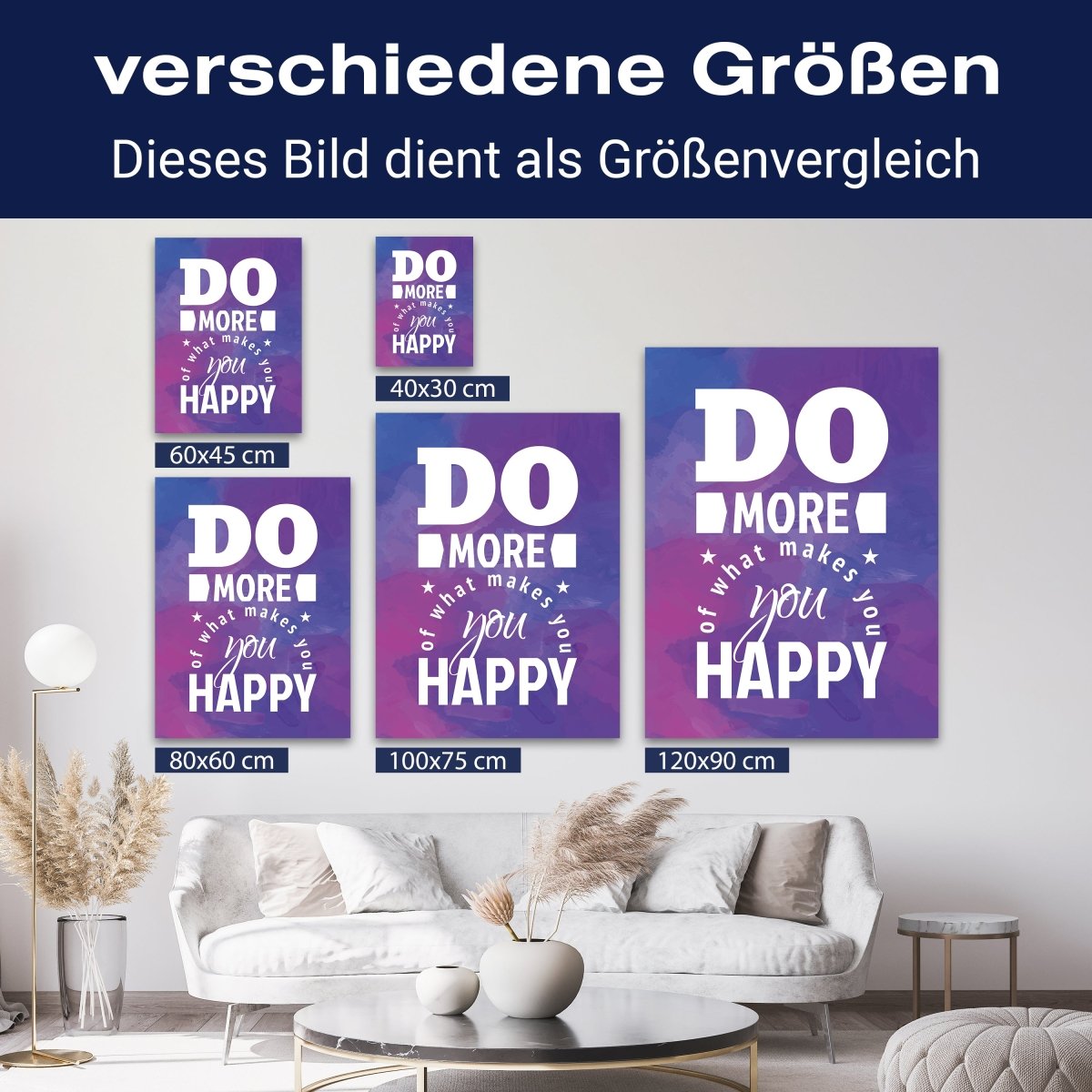 Leinwandbild Motivation, Hochformat, do what makes you happy M0013 kaufen - Bild 8