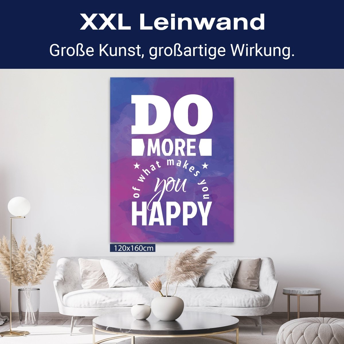 Leinwandbild Motivation, Hochformat, do what makes you happy M0013 kaufen - Bild 9