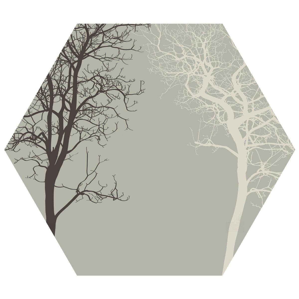 Hexagon-Fototapete Silhouetten von Bäumen M0015 - Bild 11