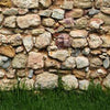 Crédence de cuisine mur en pierre avec gazon M0015