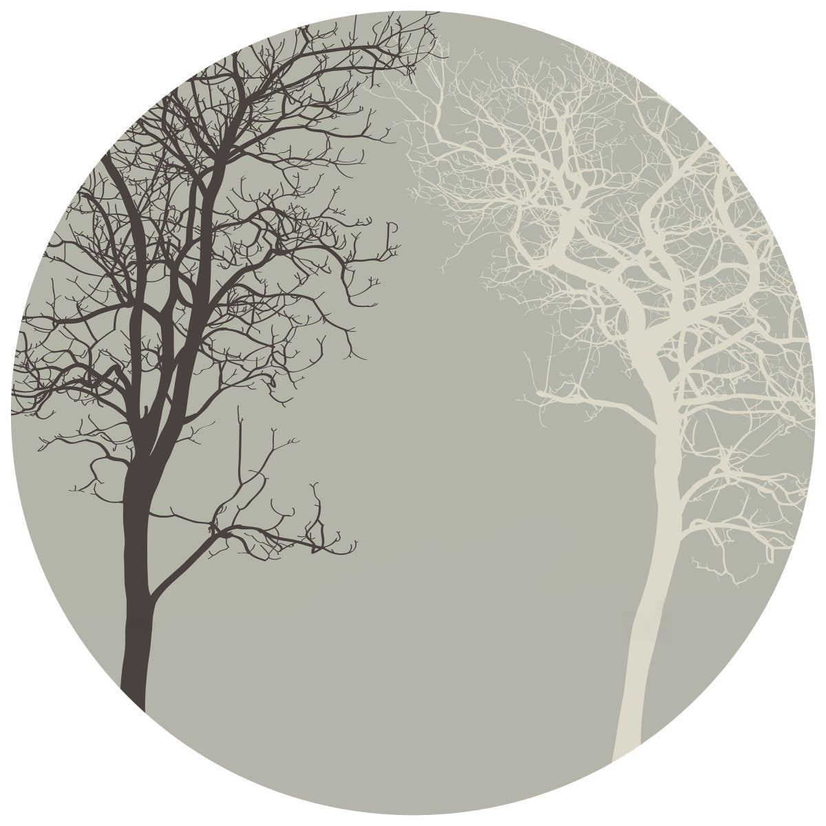Runde Fototapete Silhouetten von Bäumen M0015 - Bild 11
