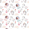 Wrapping paper unicorn, photo, name M0018