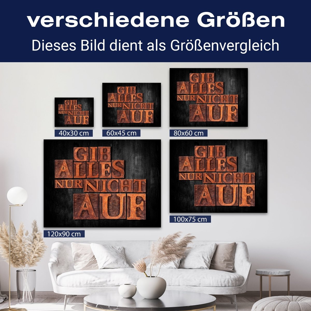 Leinwandbild Motivation, Querformat, Gib alles M0023 kaufen - Bild 8