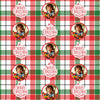 Merry Christmas wrapping paper, checkered M0027