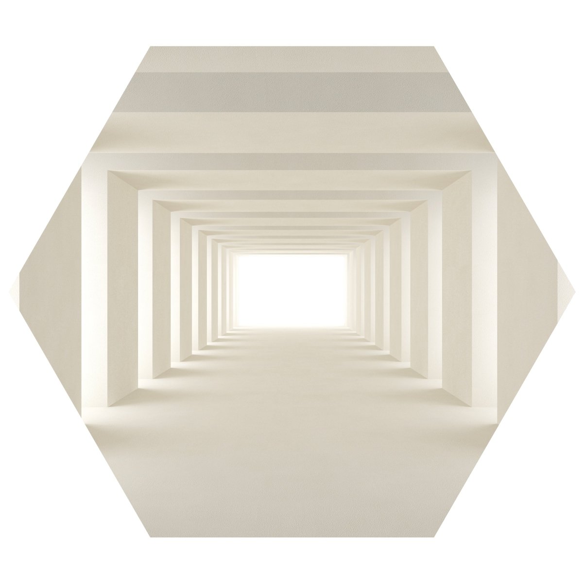 Hexagon-Fototapete heller Tunnel M0036 - Bild 11