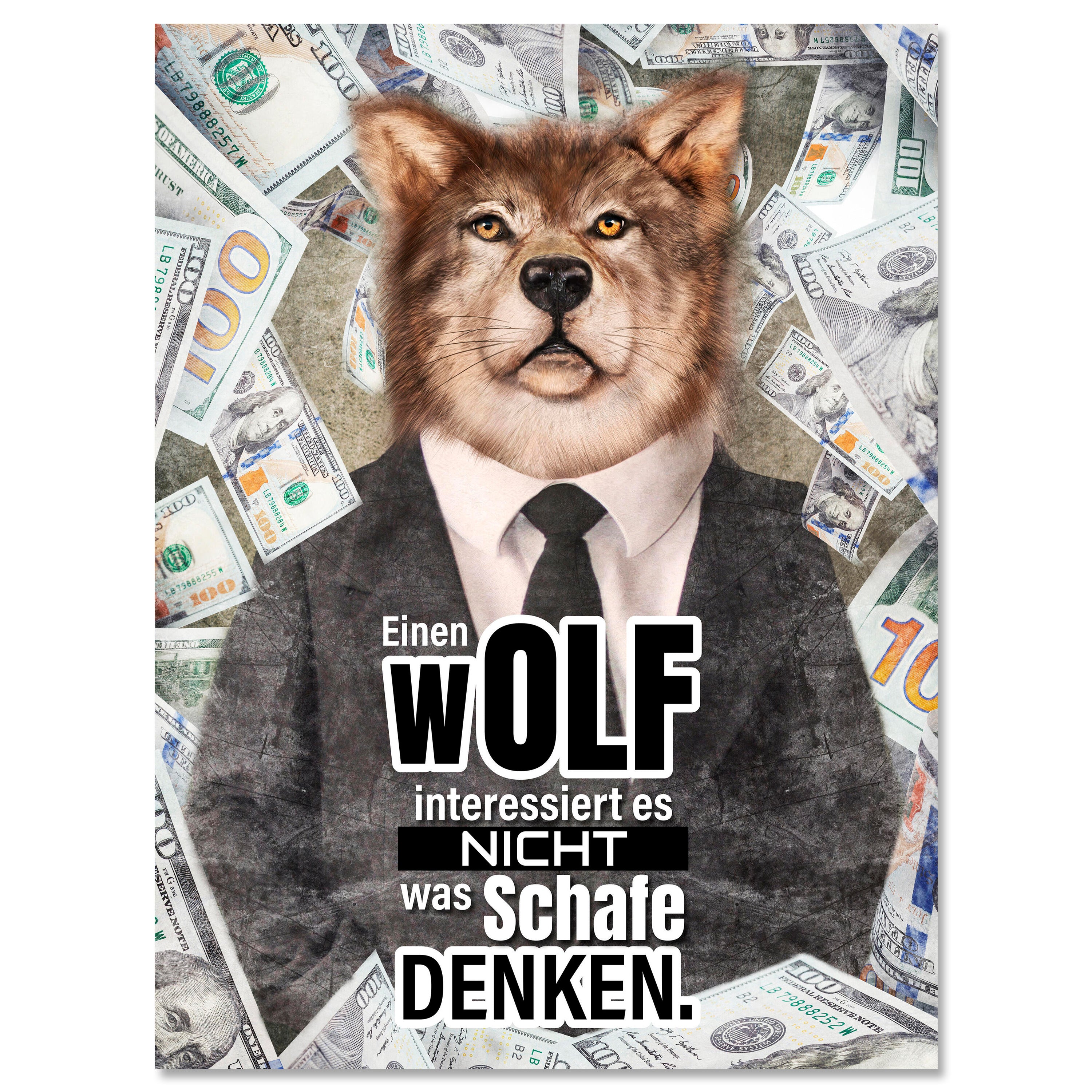 Leinwandbild Motivation, Hochformat, Wolf Schafe M0040 kaufen - Bild 1