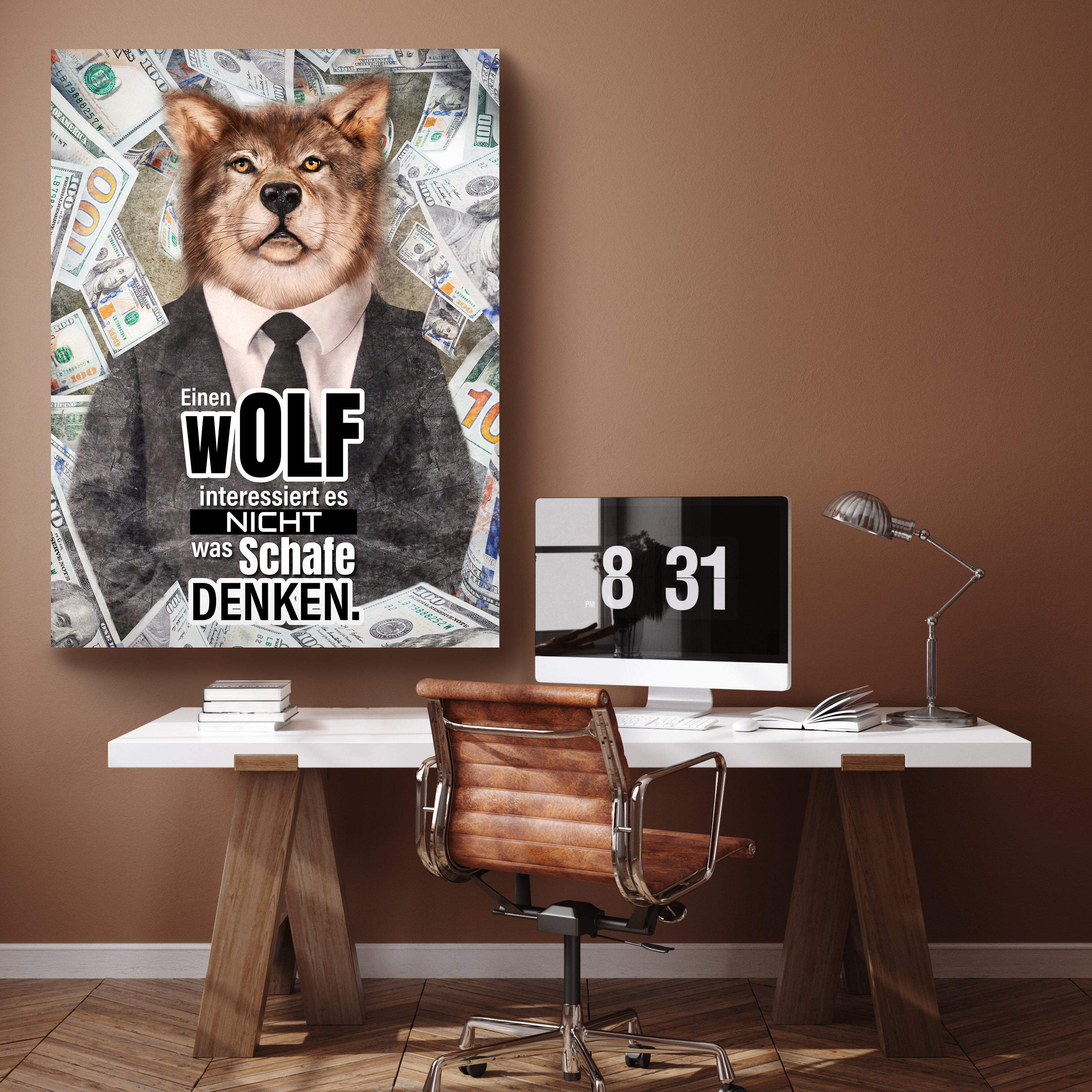 Leinwandbild Motivation, Hochformat, Wolf Schafe M0040 kaufen - Bild 2