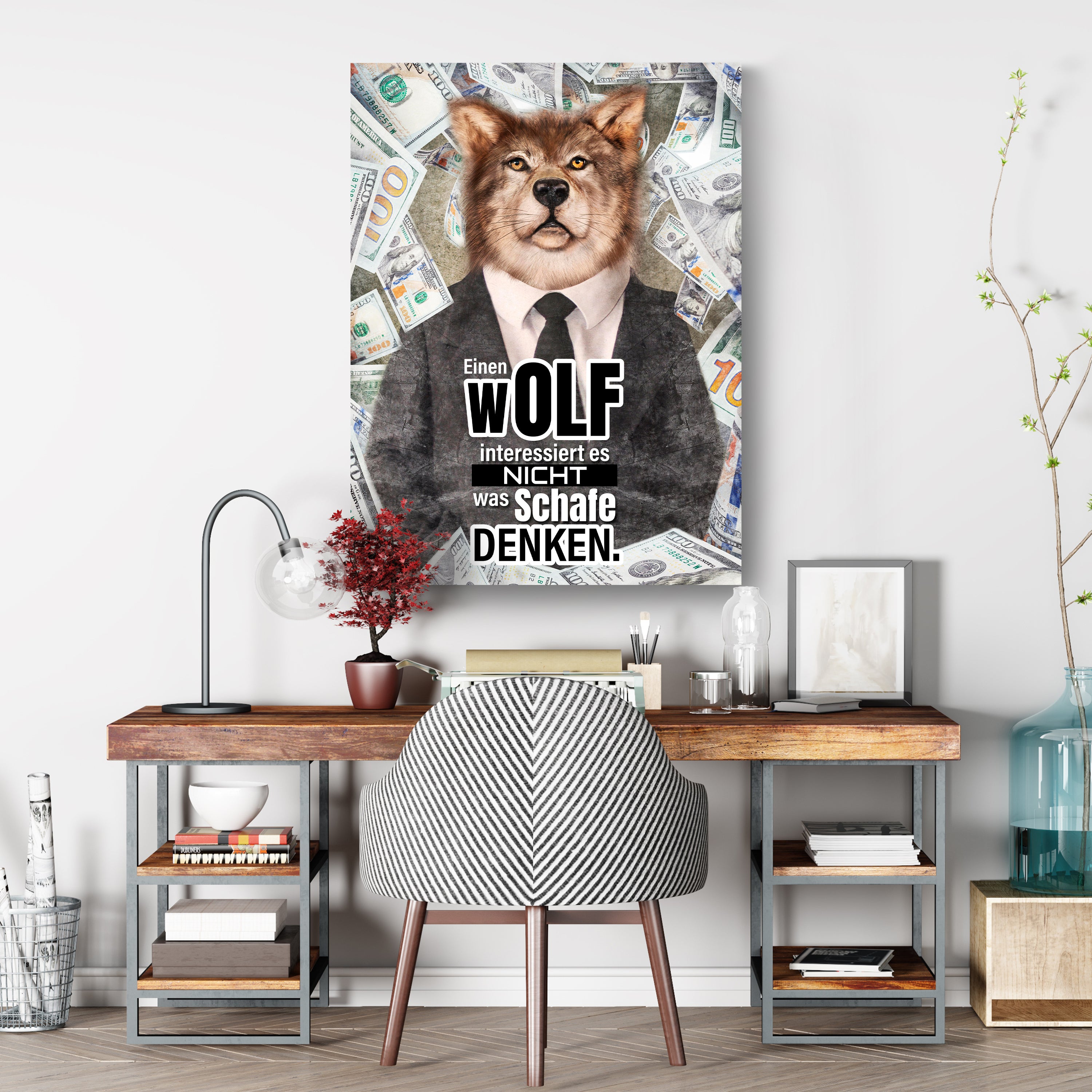 Leinwandbild Motivation, Hochformat, Wolf Schafe M0040 kaufen - Bild 3