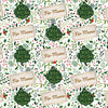 Wrapping paper Christmas, text, holly M0045