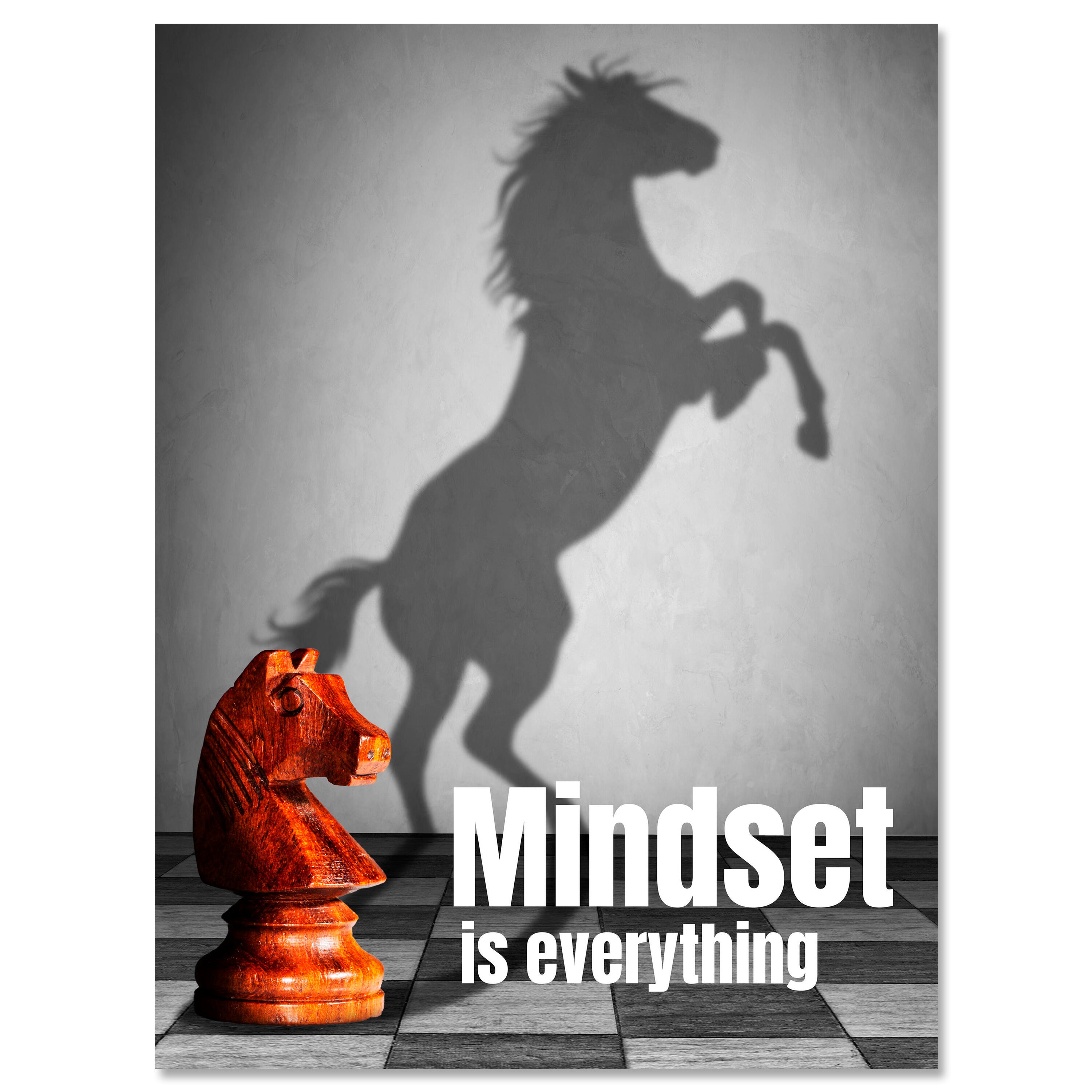 Leinwandbild Motivation, Hochformat, Mindeset Schach M0046 kaufen - Bild 1