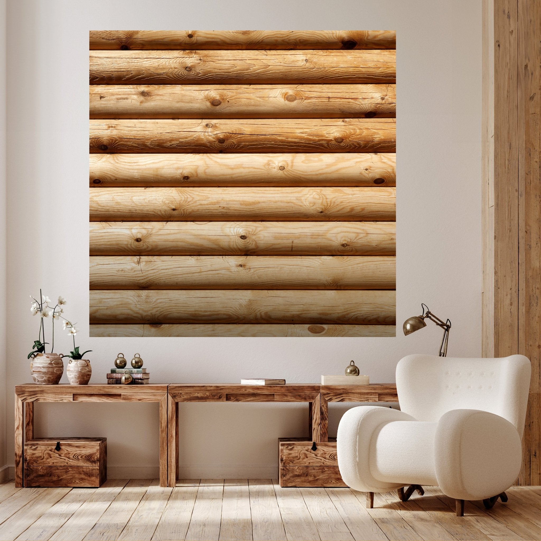 Quadratische Fototapete Holz Wand M0046 - Bild 2