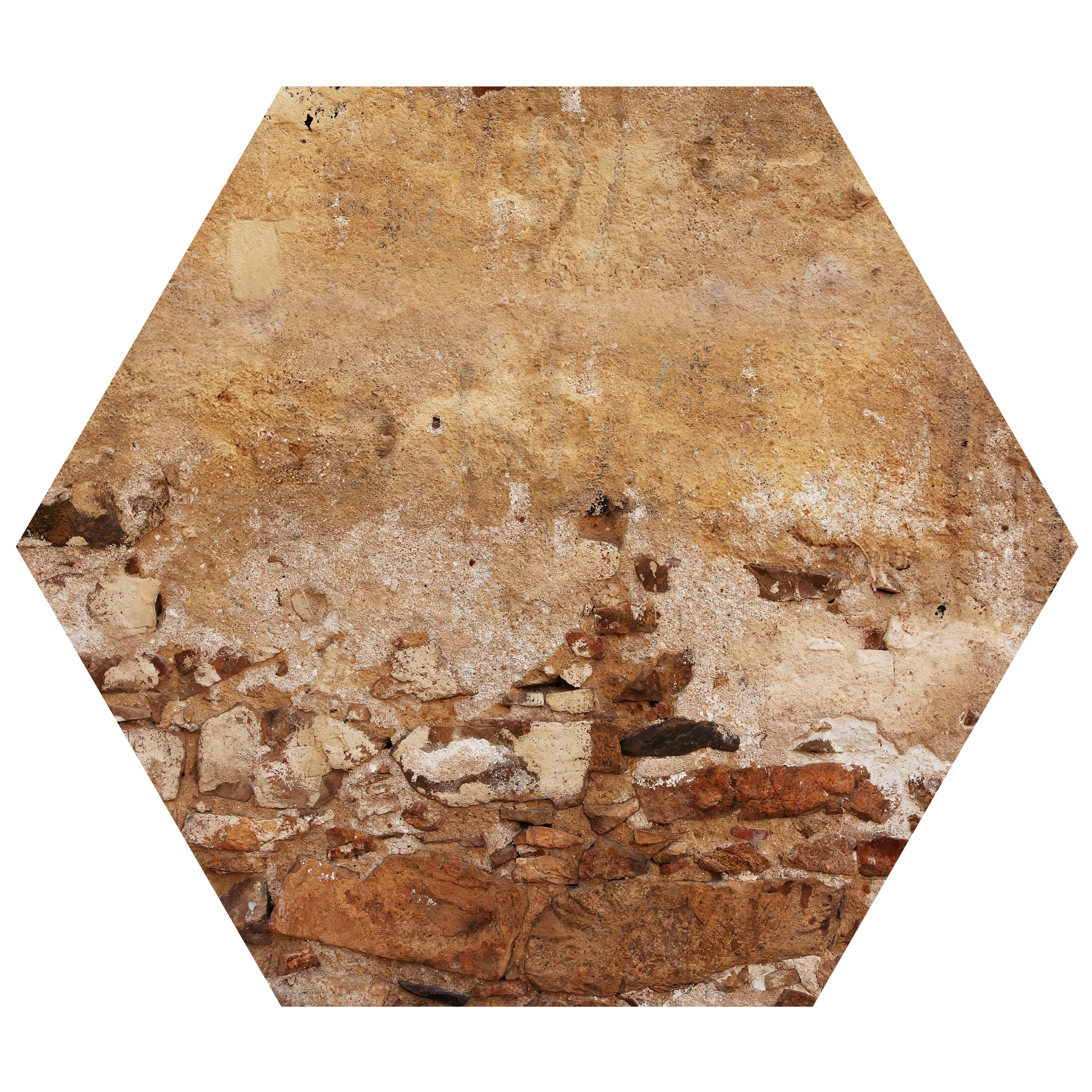 Hexagon-Fototapete Alte Mauer aus Stein M0047 - Bild 11