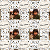 Christmas wrapping paper, text, photo, reindeer M0054