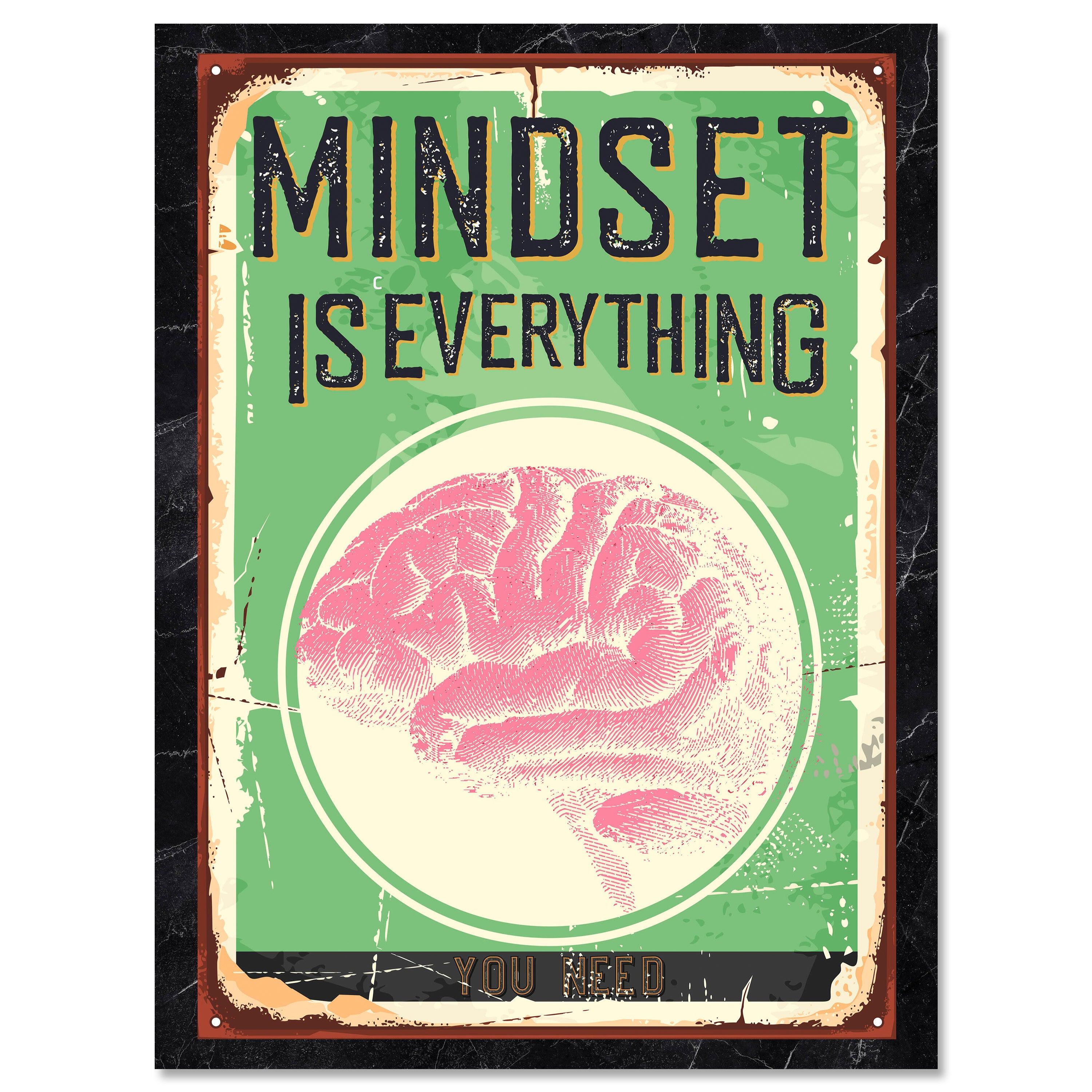 Leinwandbild Motivation, Hochformat, Mindset Retro M0054 kaufen - Bild 1