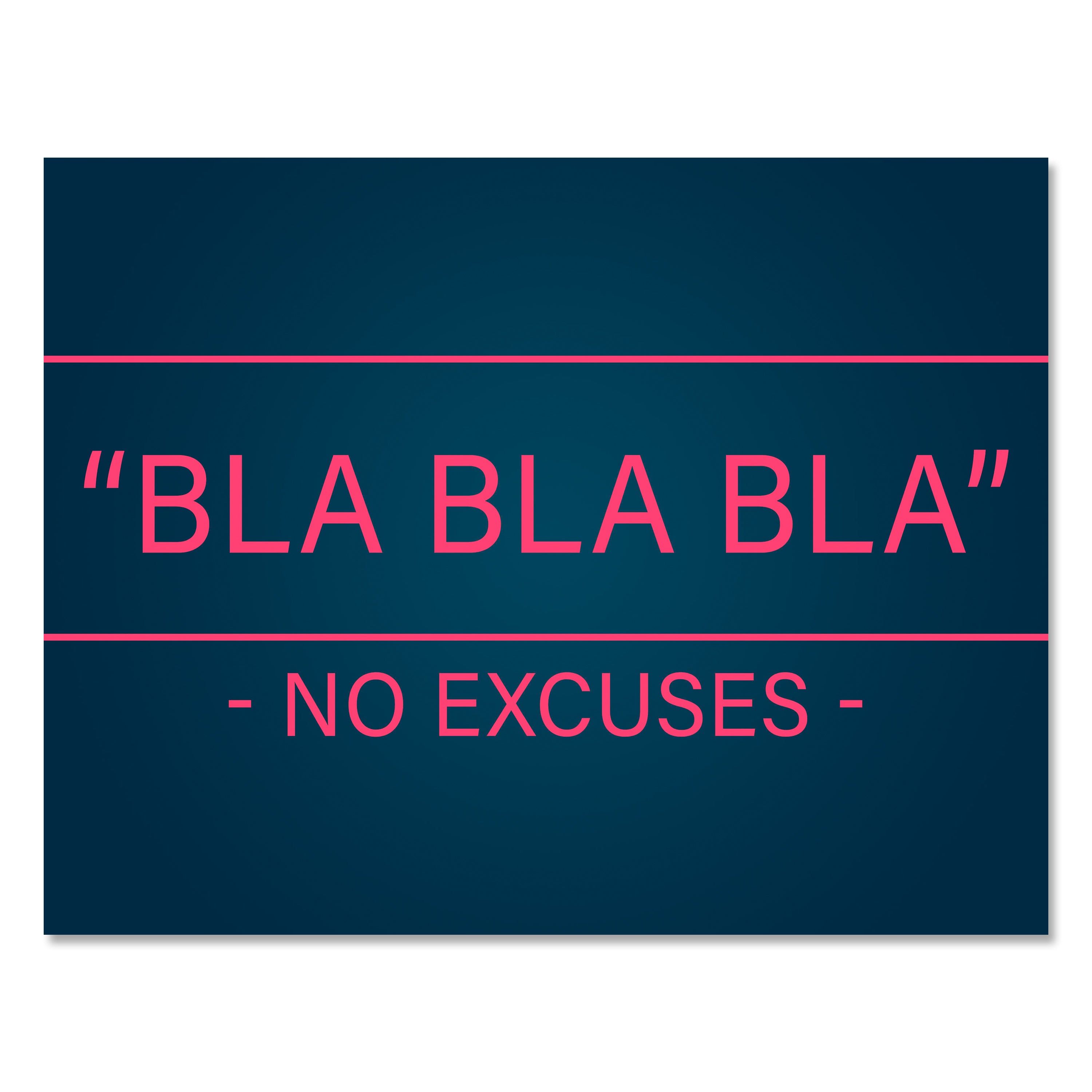 Leinwandbild Motivation, Querformat, no excuses M0058 kaufen - Bild 1