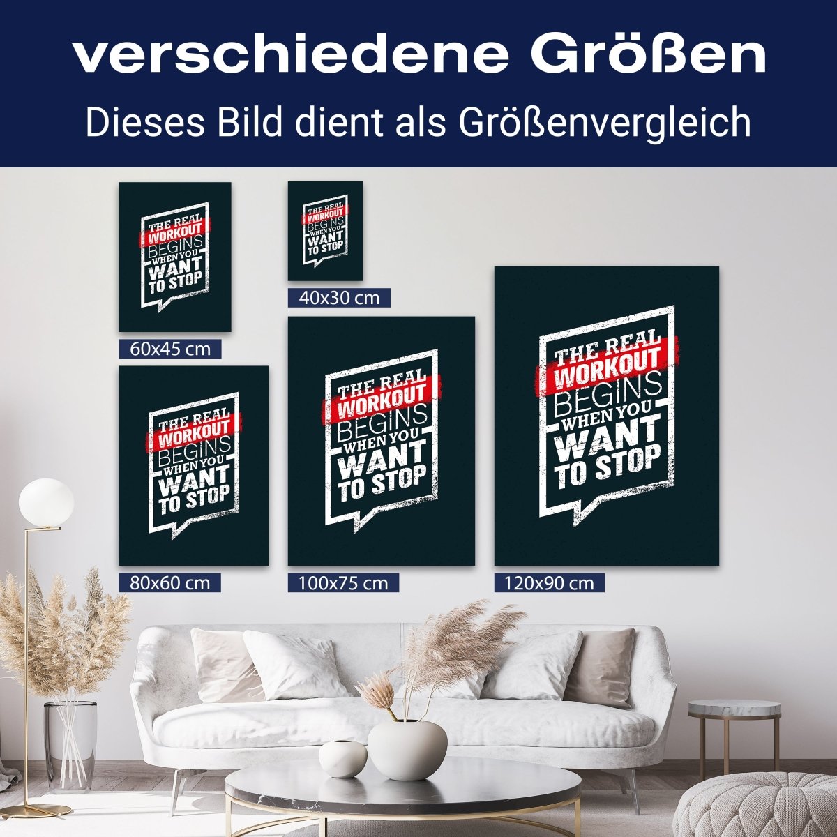 Leinwandbild Motivation, Hochformat, want to stop M0062 kaufen - Bild 8