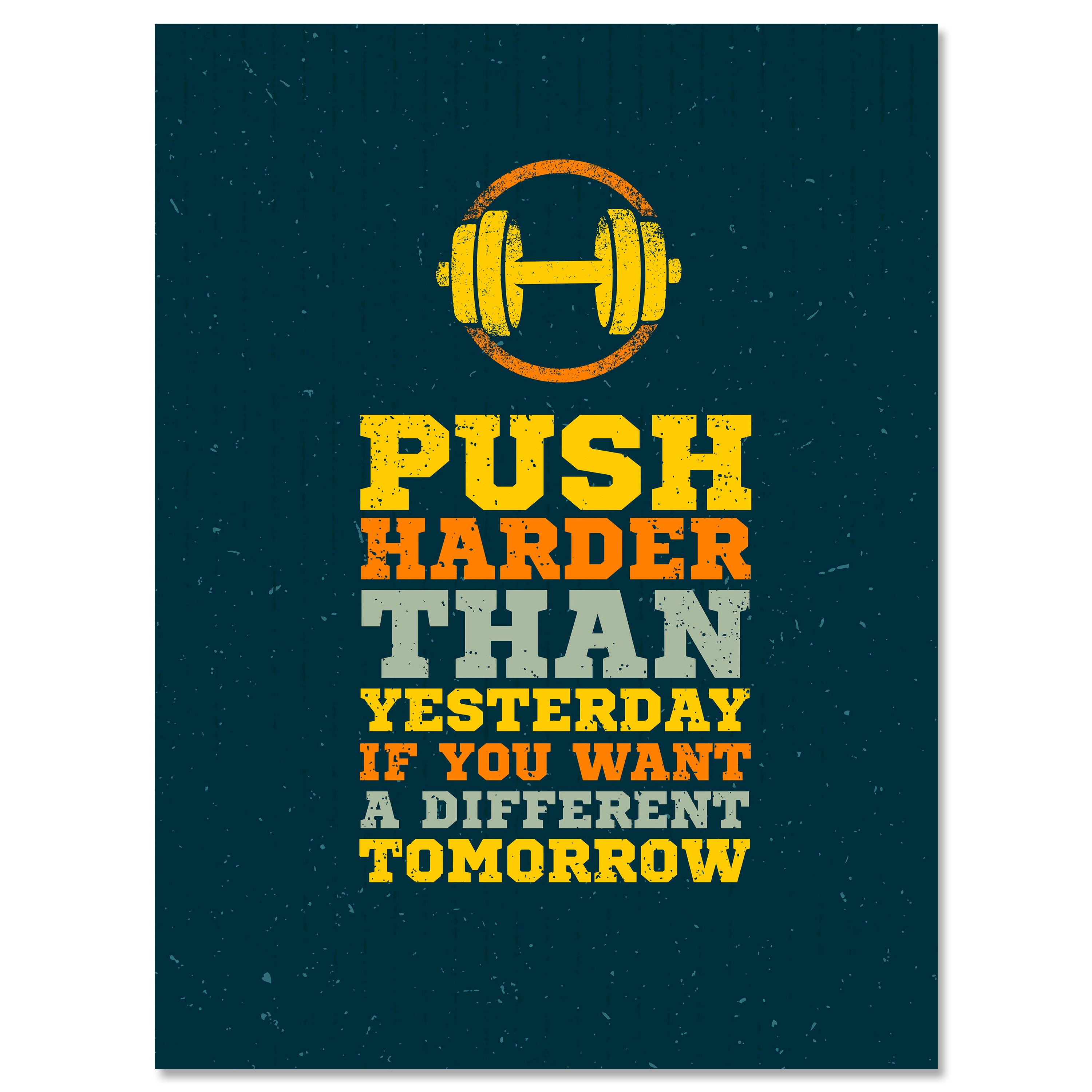 Leinwandbild Motivation, Hochformat, push harder M0063 kaufen - Bild 1