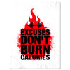 Tableau sur toile Motivation, format portrait, brûler des calories M0068