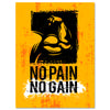 Leinwandbild Motivation, Hochformat, Pain & Gain M0073