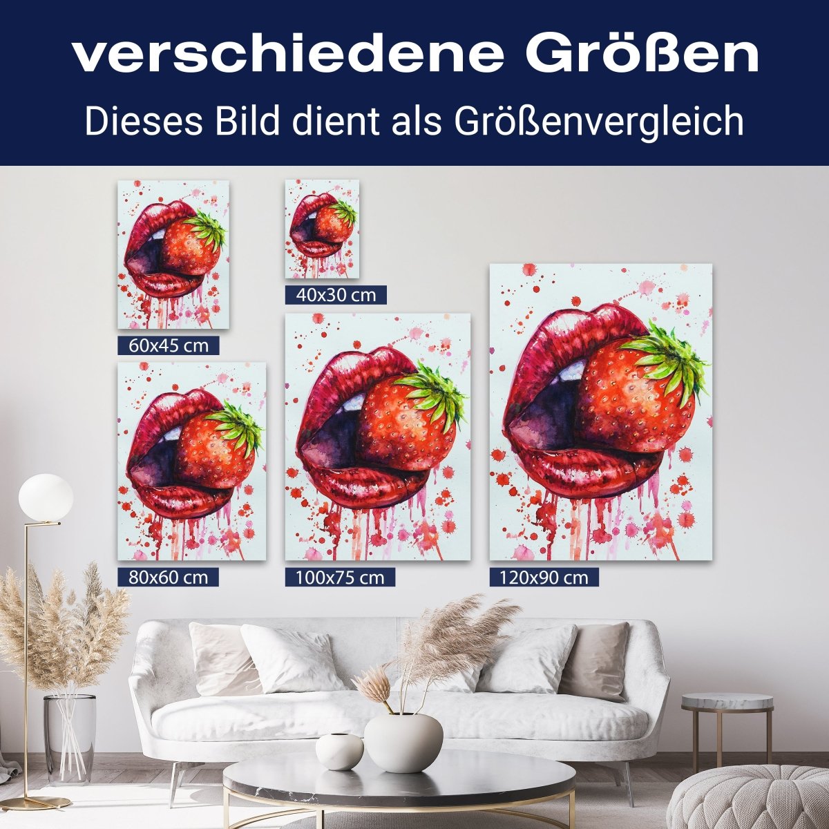 Leinwandbild Frauen Lippen M0075 kaufen - Bild 8