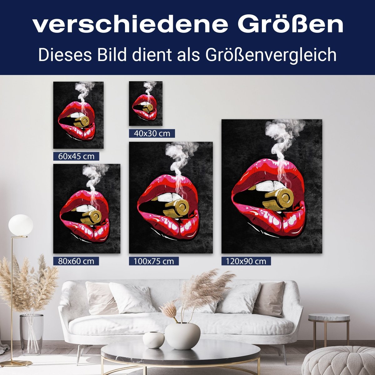 Leinwandbild Frauen Lippen M0076 kaufen - Bild 8