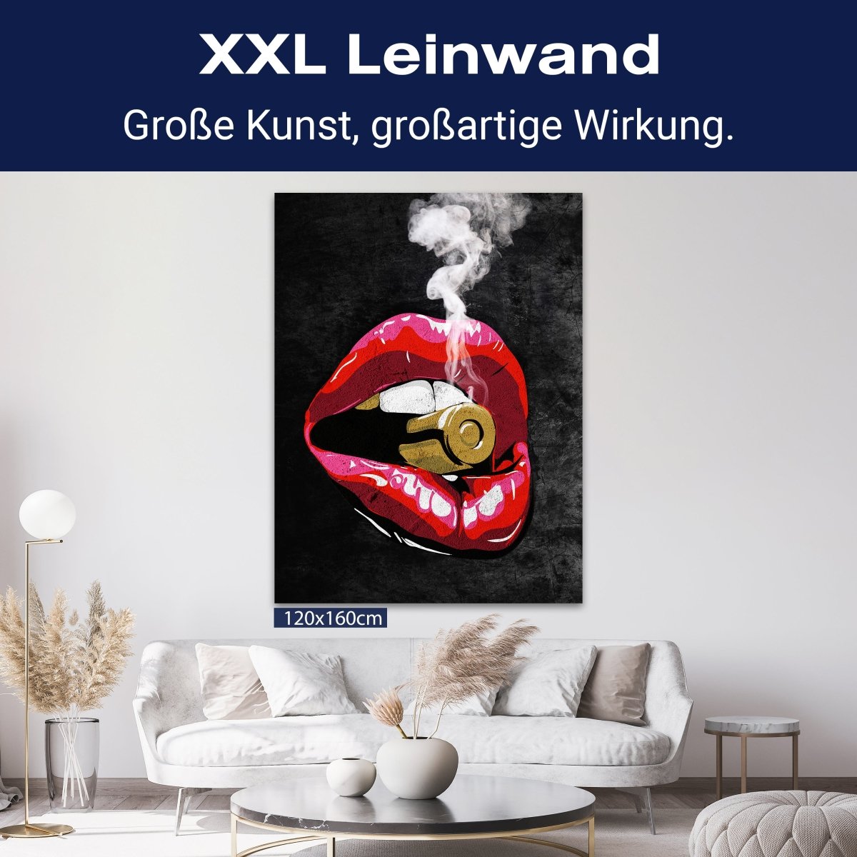 Leinwandbild Frauen Lippen M0076 kaufen - Bild 9