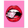 Canvas Art 260 g/m² - Mural with Woman Lips - M0077