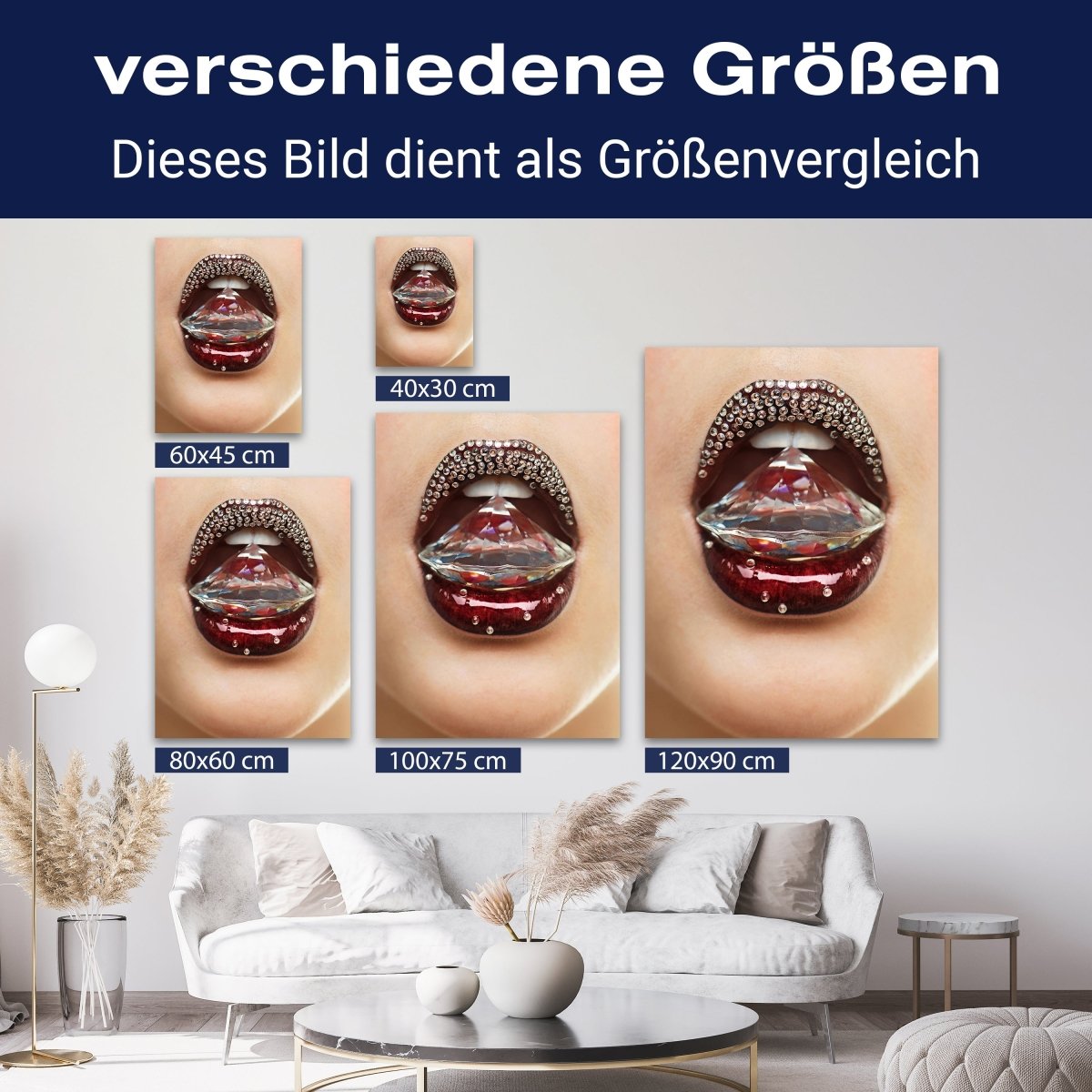 Leinwandbild Frauen Lippen M0079 kaufen - Bild 8