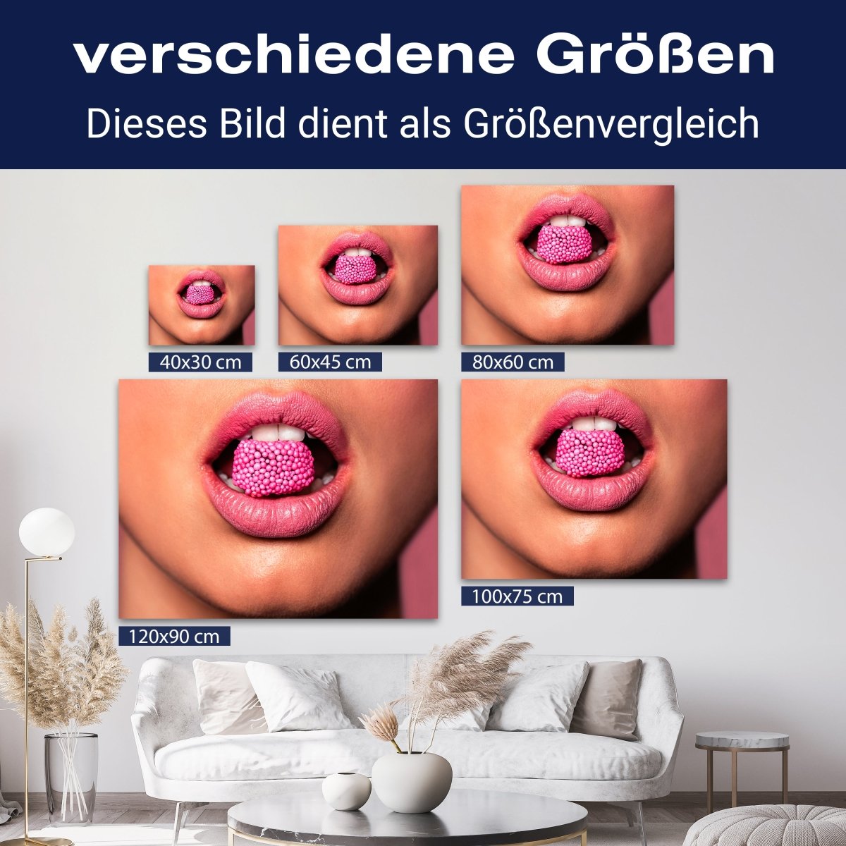 Leinwandbild Frauen Lippen M0080 kaufen - Bild 8